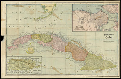 Pocket Map of Philippine Islands, Cuba and Puorto Rico