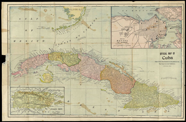 Pocket Map of Philippine Islands, Cuba and Puorto Rico