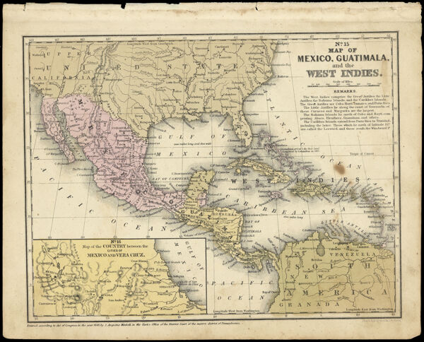 Map of Mexico, Guatimala, and the West Indies