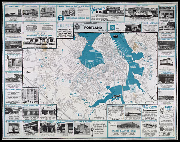 A Shopper's Guide Map of Portland, Maine