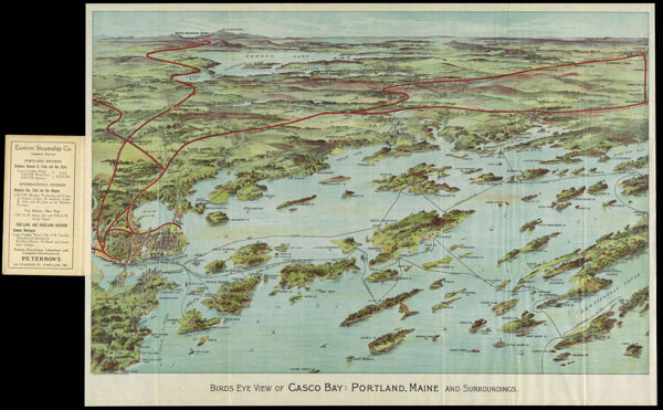Birds Eye View of Casco Bay: Portland, Maine and Surroundings.
