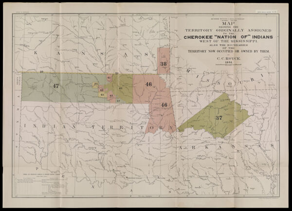 Map Showing the Territory Originally Assigned to the Cherokee 