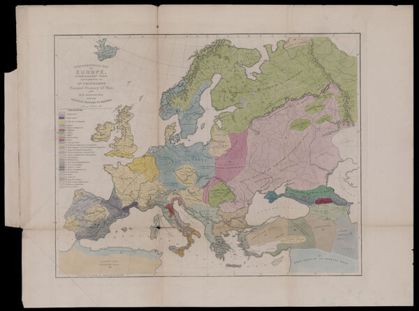 Ethnographical Map of Europe in the earliest times, illustrative of Dr. Prichard's Natural History of Man and his Researches into the Physical History of Mankind (from Ethnographical Maps Illustrative of 