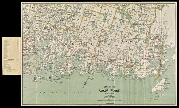 Map of the Coast of Maine (Eastern Part) published by Geo. H. Walker & Co. 221 High St., Boston.