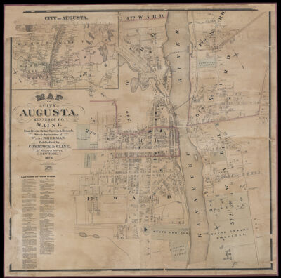 Map of the city of Augusta, Kennebec Co., Maine : from recent and actual surveys & records