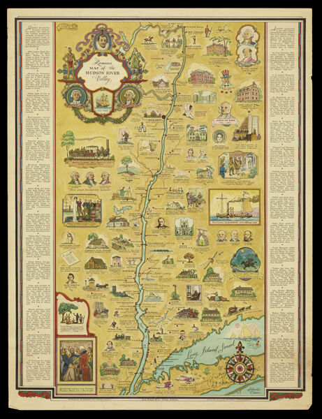 Romance map of the Hudson River Valley