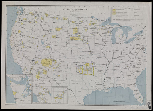 Map showing Indian Reservations in the United States