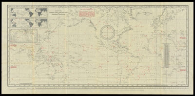 Gatty's combined world and star chart for emergency navigation