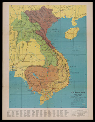 The Boston Globe Public Service War Map: Vietnam - Southeast Asia