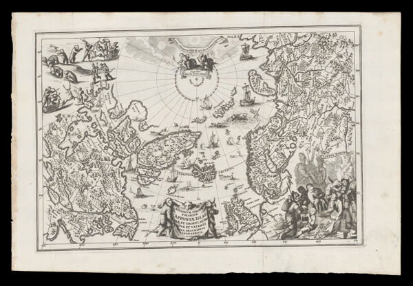 Regionvm Circvm Polarivm Lapponiae Islandiae et Groenlandiae Novae et Veteris Nova Descriptio Geographica. 1701.