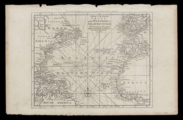 A New & Accurate Chart of the Western or Atlantic Ocean Drawn from the most approved Modern Maps &c by Thos. Bowen, 1788.