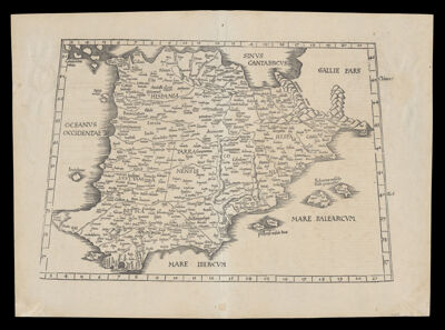 Europae Tabula Secunda continet Hispanian, Baeticam, Hispanian, Lusitaniam et Hispanian Tarraconensem.