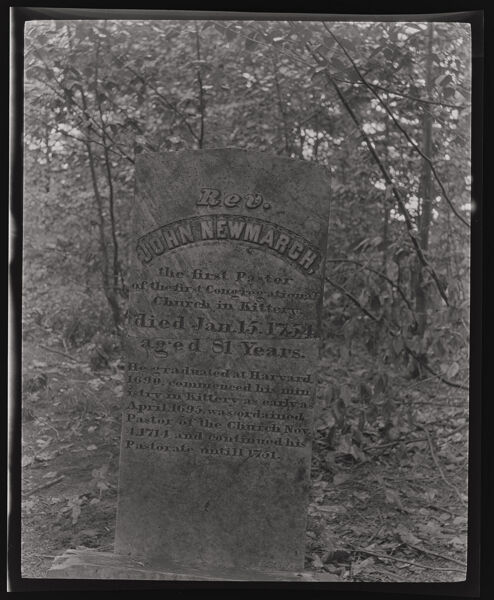 Rev. John March's Memorial Stone