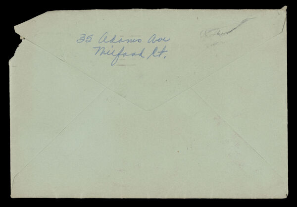 [Envelope] Mr. William M. Hunter to Holiday Inn hotel Charlotte, North Carolina [Back]
