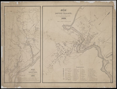 A Map of Dover Village, New Hampshire from actual survey and admeasurement by G.L. Whitehouse