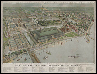 Bird's eye view of the World's Columbian Exposition, Chicago, 1893