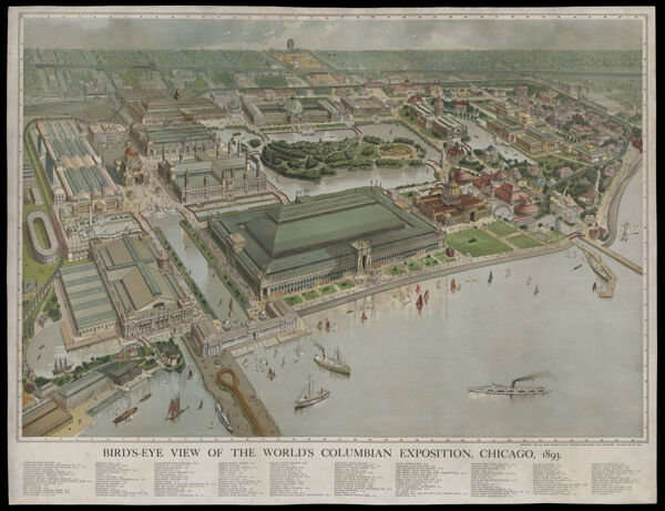 Bird's eye view of the World's Columbian Exposition, Chicago, 1893