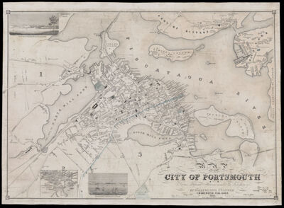 Map of the city of Portsmouth, N.H. from original surveys under the direction of H.F. Walling.