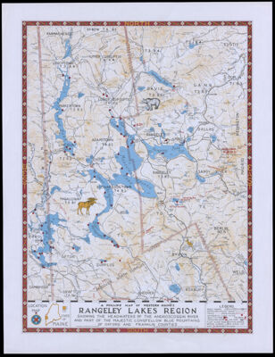 A Phillips map of Western Maine's Rangeley Lakes Region : showing the headwaters of the Androscoggin River and part of the majestic Longfellow Blue Mountains of Oxford and Franklin Counties