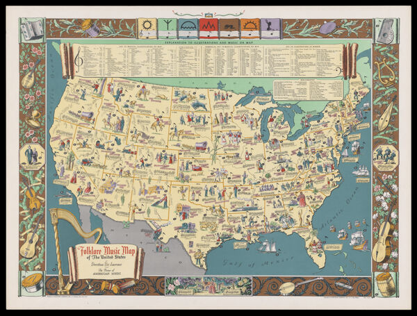 Folklore Music Map of the United States