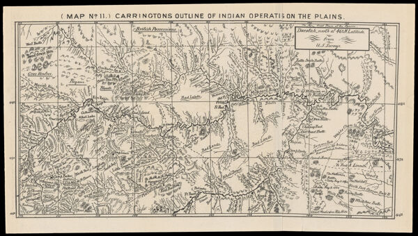 Map 11 Carrington's Outline of the Indian Operations on the Plains