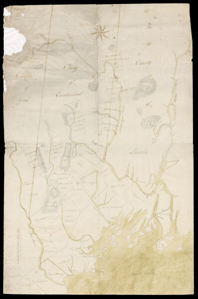 [A Colonial Manuscript Map of Southern Maine]
