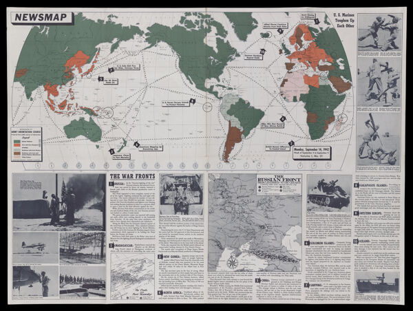 Newsmap, vol. I, no. 21, Monday, Sept. 14, 1942 / Maps are not true for all purposes