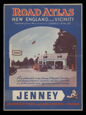 Road Atlas : New England and Vicinity compliments of Jenney Manufacturing Company.