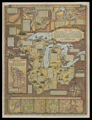 Historical map of the old Northwest Territory