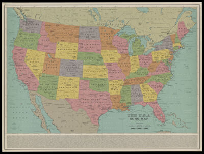 The Cartographical Guide to the U.S.A. Song Map