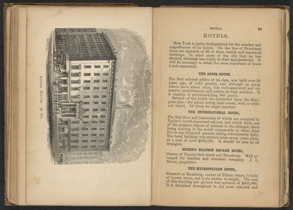 Astor House. (p. 53.) / Hotels.