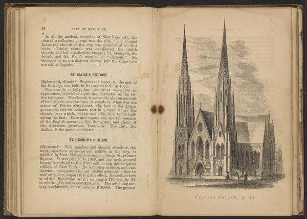 City of New york. / Calvary Church. (p.72.)