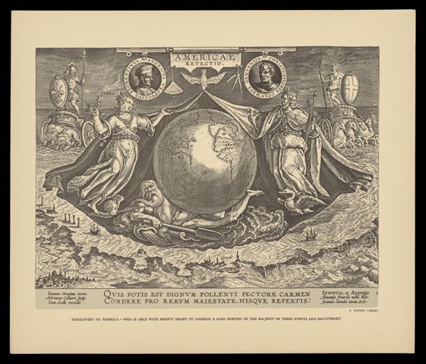 Rediscovery of America— who is able with mighty heart to fashion a song worthy of the majesty of these events and discoveries?