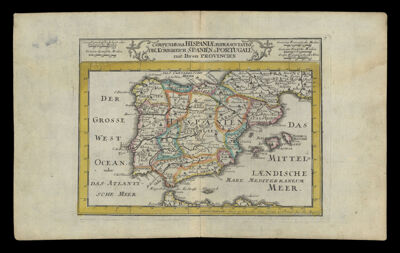 Compendiosa Hispaniae Repraesentatio Die Konigreich Spanien u Portugall mit Ihren Provincien