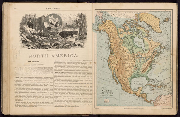 North America. / North America physical map.