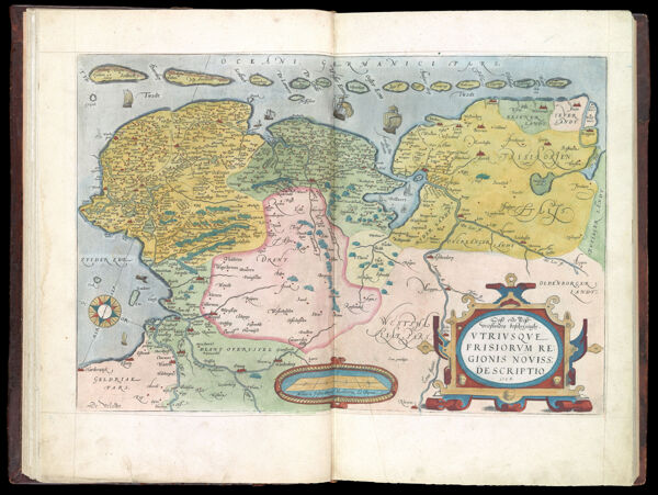 Oost ende West vrieslandts beschryvinghe. Utriusque Frisiorum Regionis Noviss Descriptio. 1568 || Friesland, Groningen, and Ostfriesland.