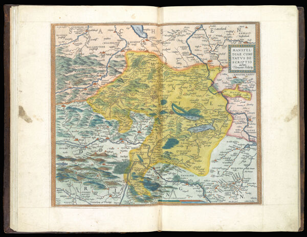 Mansfeldiae Comitatus Descriptio. || Map of the county of Mansfeld.