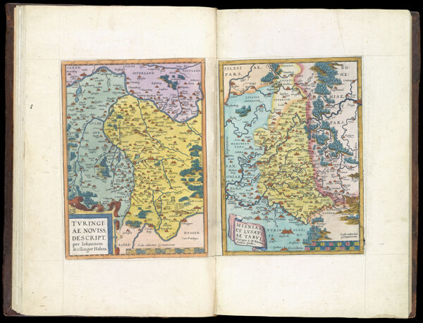 Turingiae Noviss. Descript. per Iohannem Mellinger Halens|| Newest map of Thuringen
