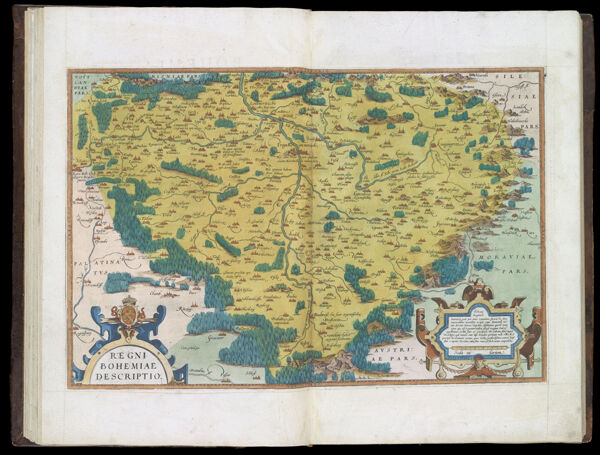 Regni Bohemiae Descriptio. || Map of the kingdom of Bohemia.