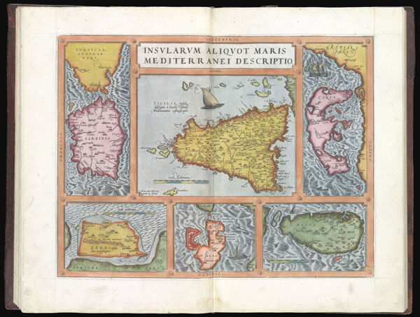 Insularum Aliquot Maris Mediterranei Descriptio|| Islands in the Mediterranean Sea.