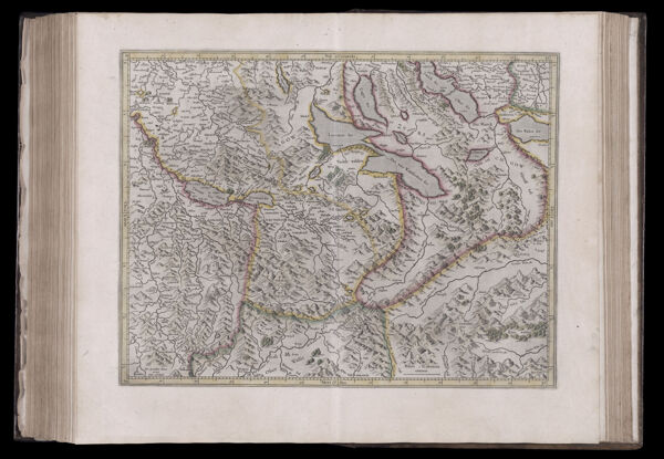 [Untitled map prefaced by previous text page titled: Argow. Ceste table portes les Bourgs Lucerne, Uren, Swits, Underwald, Glarone, pour la pluspart.]