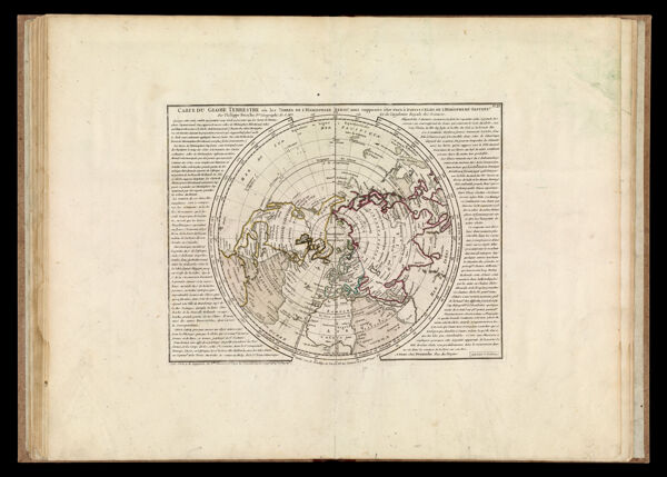 Carte du Globe Terrestre où les Terres de l'Hemisphere Meridl. sont supposées être vues à travers Celles de l'Hemísphere Septentl.[Pl. XV.]