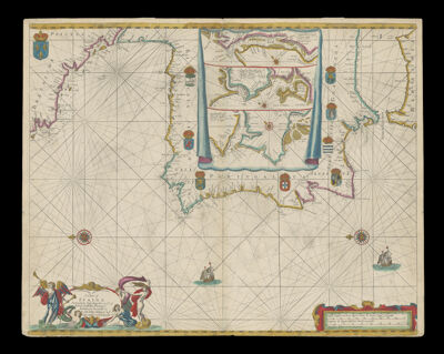 A Chart of Spaine Perticulerly Discribing the Coasts of Biscaia, Gallissia, Portugal, Andaluzia, Granada &c by Joh. Seller, Hidrogra to ye Kings most Excelent Majesty