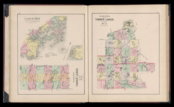 Casco Bay / Stuart's Maps of the Timber Lands of Maine No. 1 / Stuart's Maps of the Timber Lands of Maine No. 2