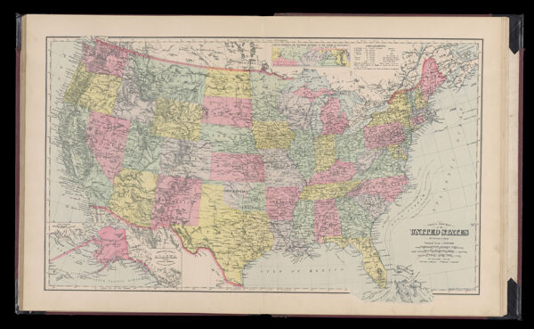 Gray's New Map of the United States by Frank A. Gray