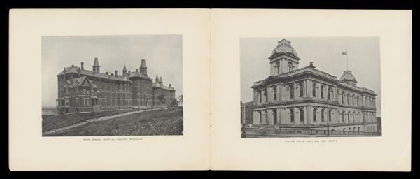 Maine General Hospital⁠— Western Promenade, Custom House— Pearl and Fore Streets