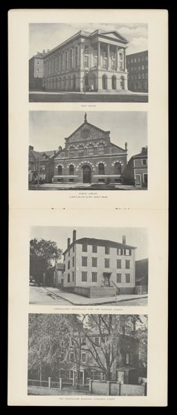Post Office, Public Library, Longfellow's Birthplace— Fore and Hancock Streets, The Longfellow Mansion— Congress Street