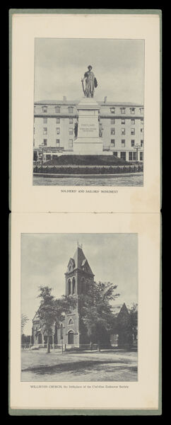 Soldiers' and Sailors' Monument; Williston Church, the birthplace of the Christian Endeavor Society