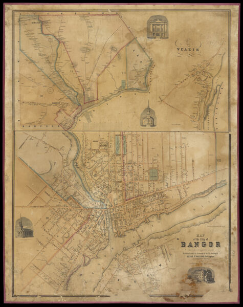 Map of the City of Bangor 1853