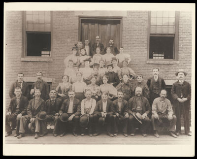 Rollinsford-Salmon Falls: Mill workers in front of Mill No. 2